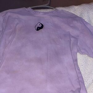 hollister purple tie dye oversized tee